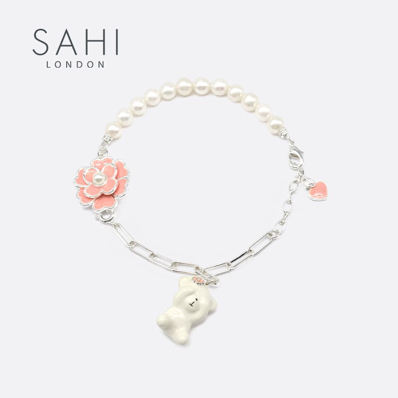 Camellia Bear Chain Bracelet