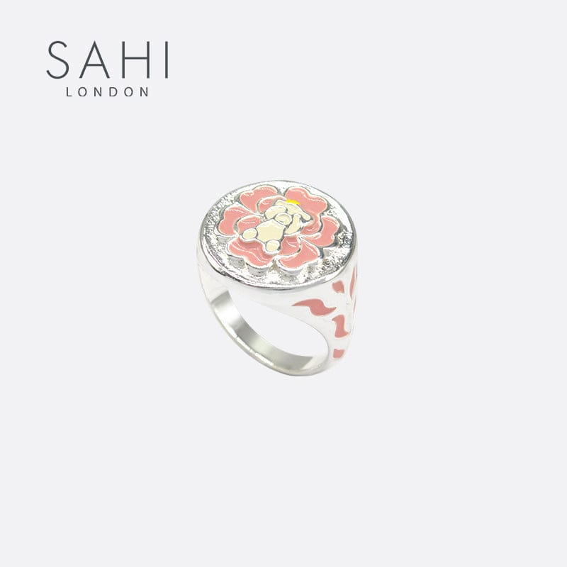 Camellia Bear & Flower Shape Ring
