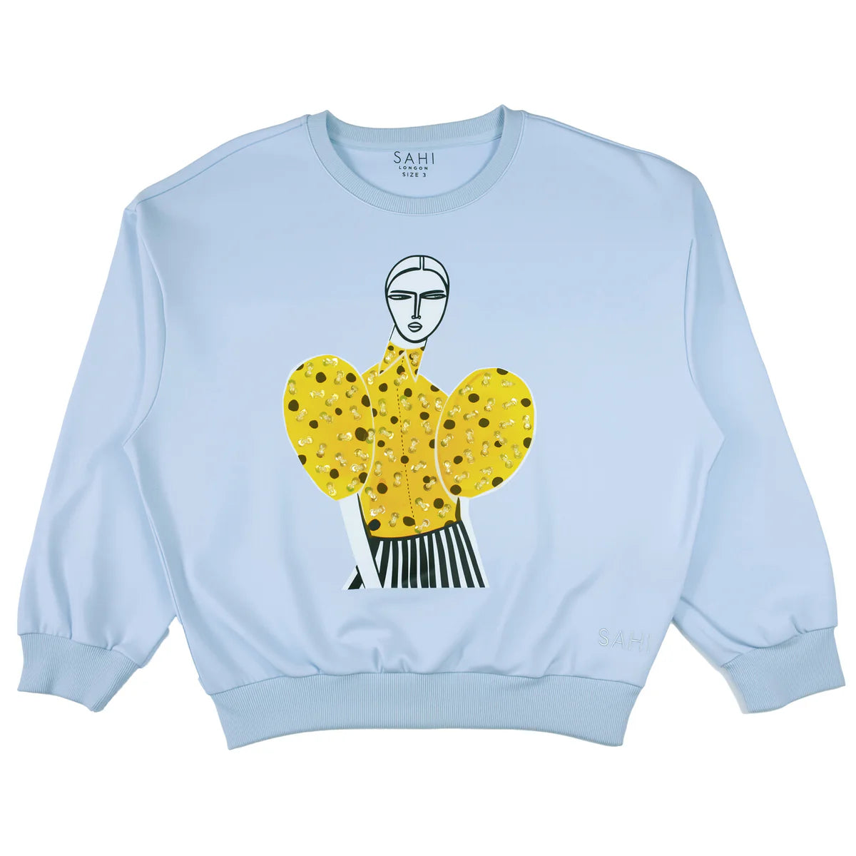 Cotton Printed and Embroidered  Sweatshirt