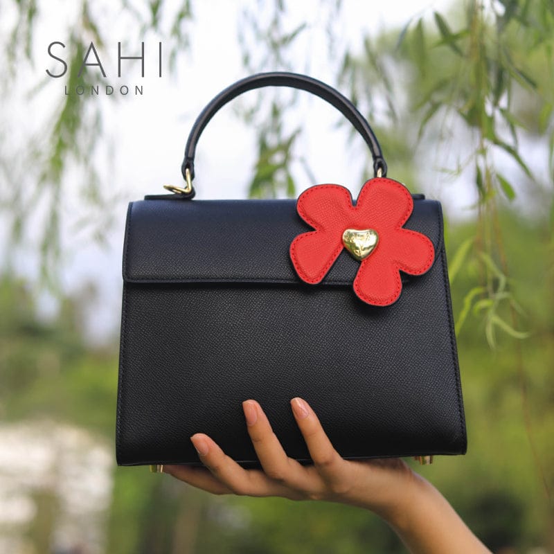 Little Red Flower Lily Satchel Bag Image5