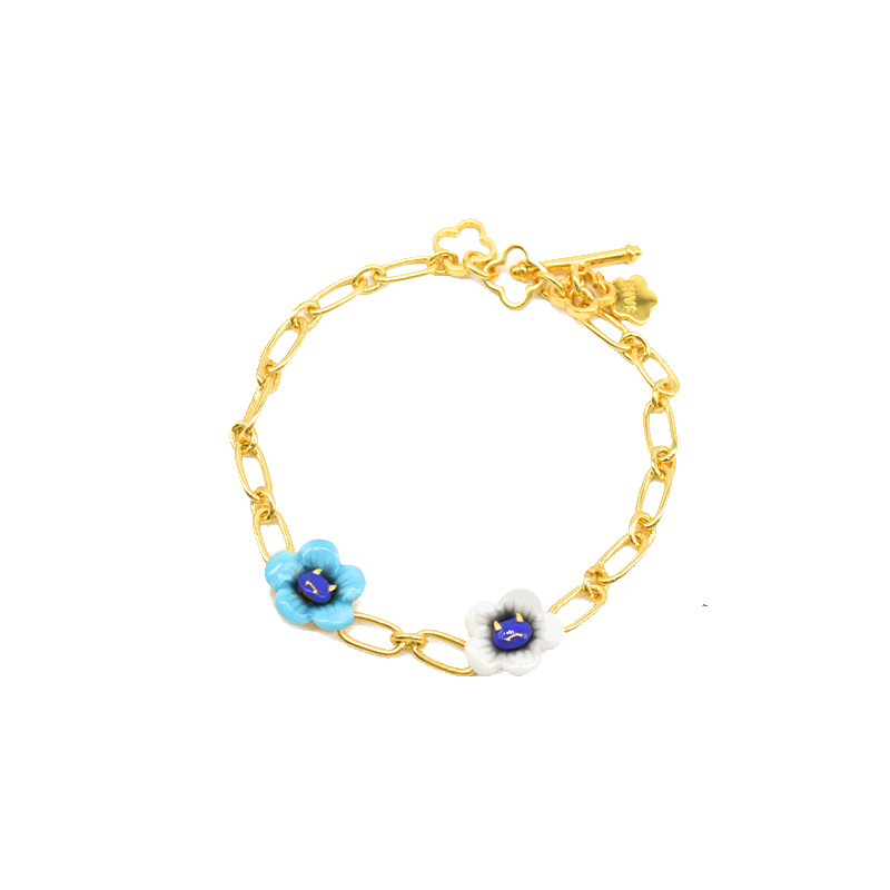 Monster Enamel Flower Adjustable Bracelet
