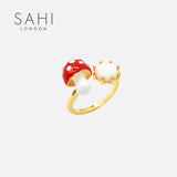 Sahi Enchanting Garden Mushroom Adjustable Ring