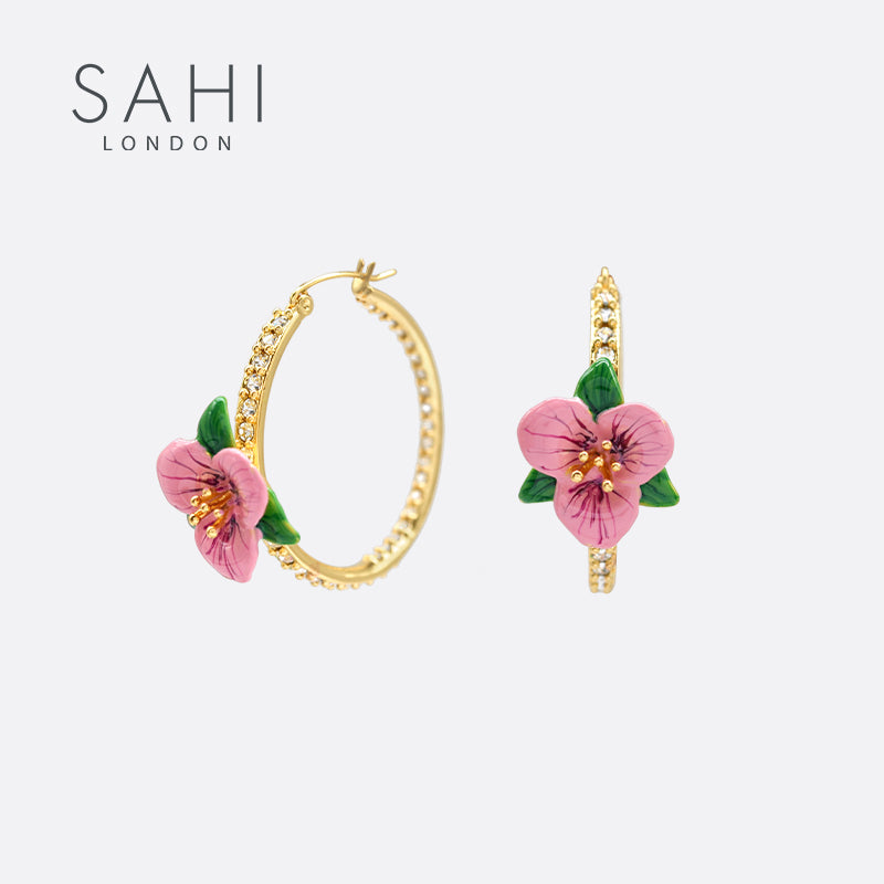Sahi Enchanting Garden Hoop Earrings