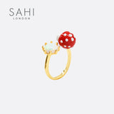 Sahi Enchanting Garden Mushroom Adjustable Ring