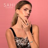 Sahi Love Affair Teardrop Adjustable Free Size Ring