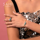 Sahi Love Affair Teardrop Adjustable Free Size Ring