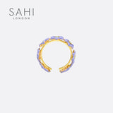 Sahi Enchanting Garden Blue Adjustable Ring