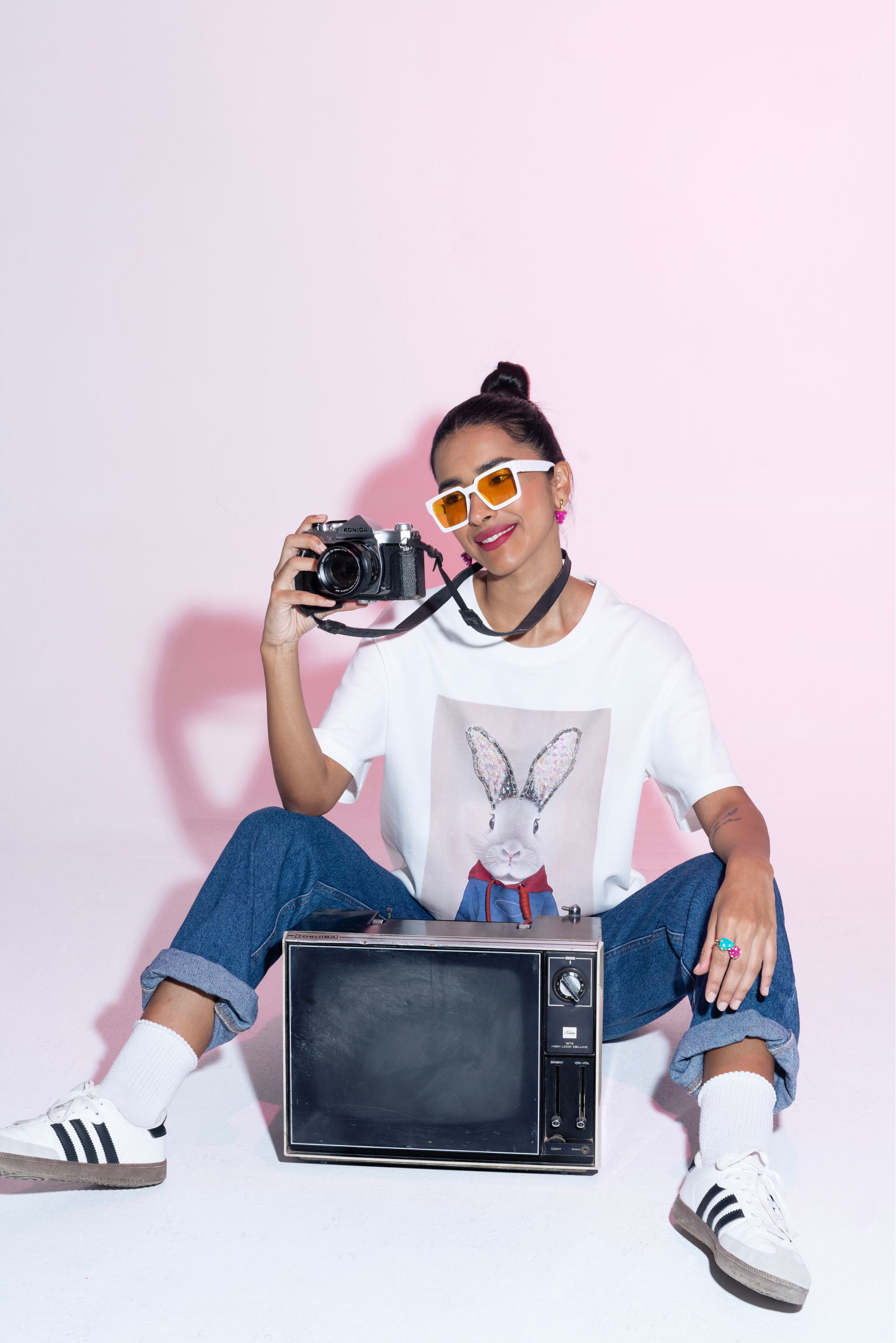 Pop Art Roger Unisex T-Shirt – Hand-Embroidered, 95% Cotton, Relaxed Fit