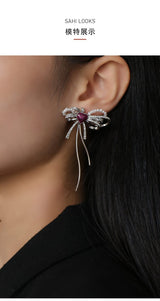 With Love Heart Silver Stud Earrings for Woman | Sahi London