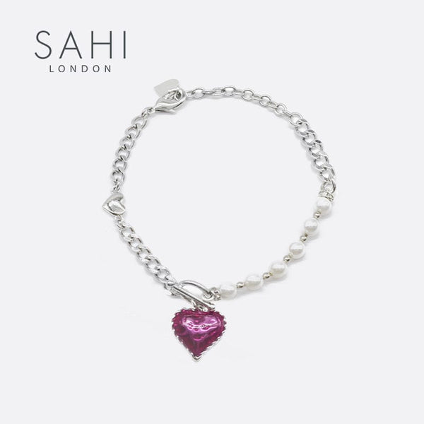 With Love Pearl Bracelet UK for Girls | Sahi London Check out our with love Pearl bracelet uk in our pearl bracelet collection for girls, visit our latest silver plated pearl bracelet for woman in amazing discounted price Shop now from Sahi London best quality Love bracelet and Jewellery for woman book your order now. 