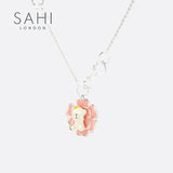 Camellia Bear Flower Pendant Necklace  Image 3