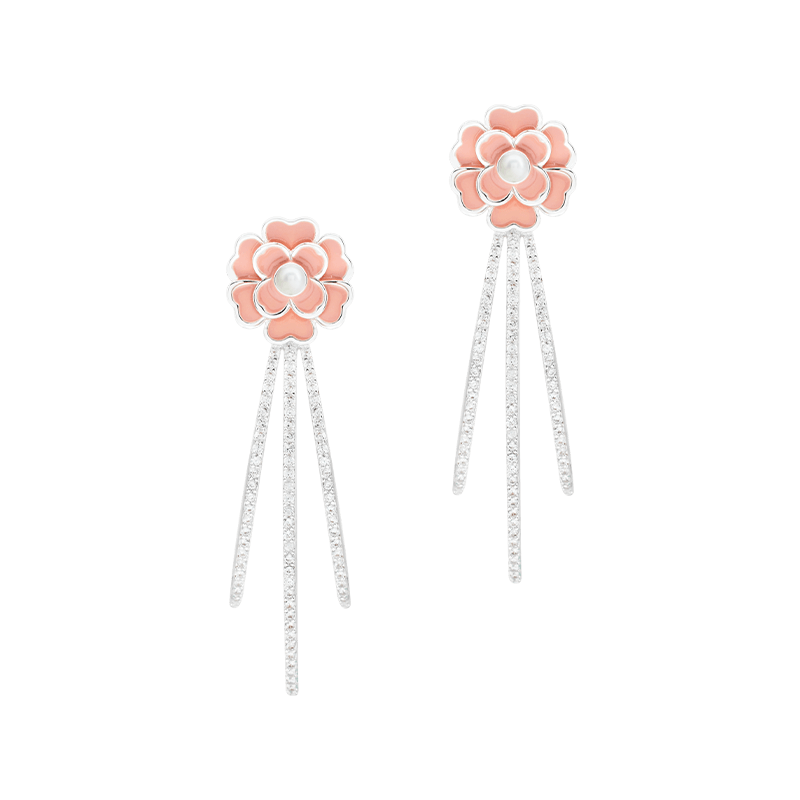 Camellia Bear Dangling Earrings Image 6