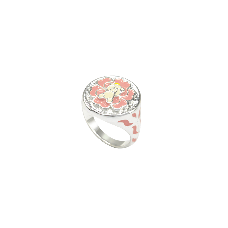 Camellia Bear & Flower Shape Ring Image 5