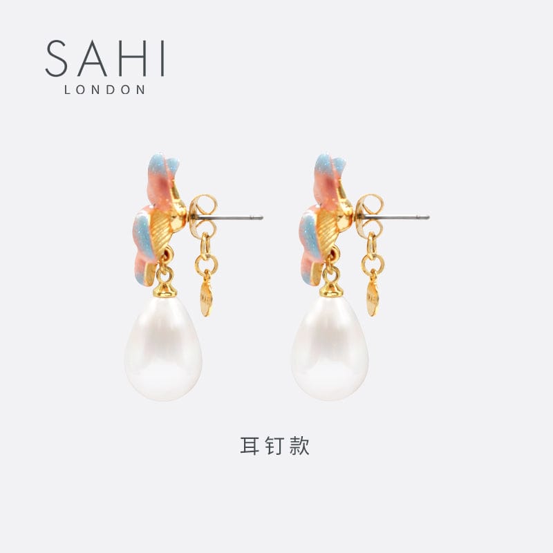 In Blossom Flower Drop Earrings Image5
