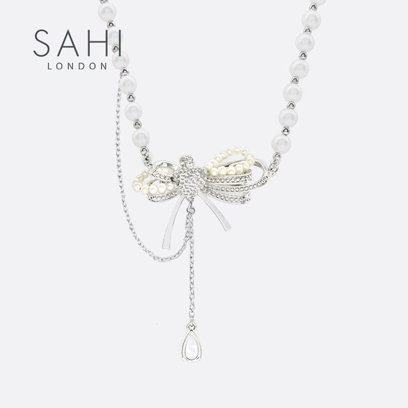 With Love Pearl Charm Necklace | Pearl Necklace | Sahi London 