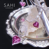 Sahi Love Heart Enameled Drop Dangling Earing