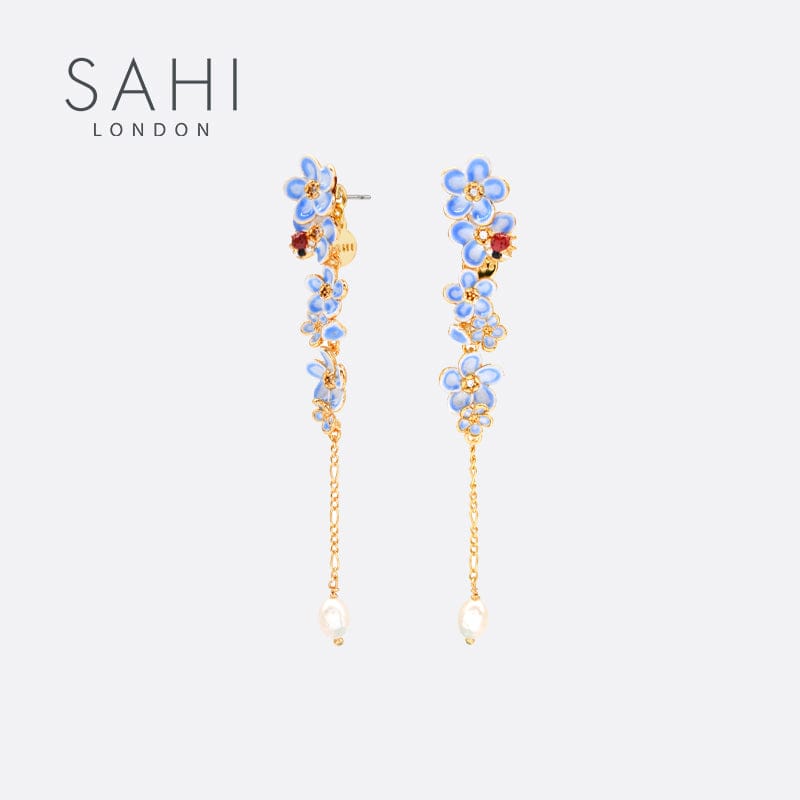 Forget Me Not Dangle Earrings | 18CT Gold Plated Earring Sale